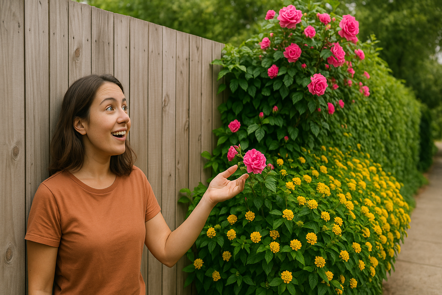 plantas transformam qualquer cerca