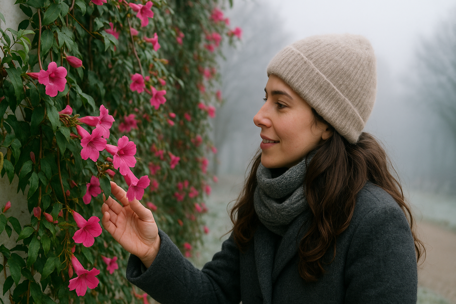 Trepadeiras que florescem no frio