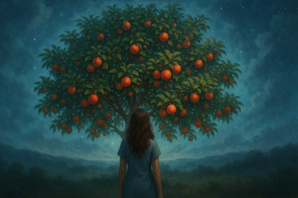sonhar com árvore cheia de frutas