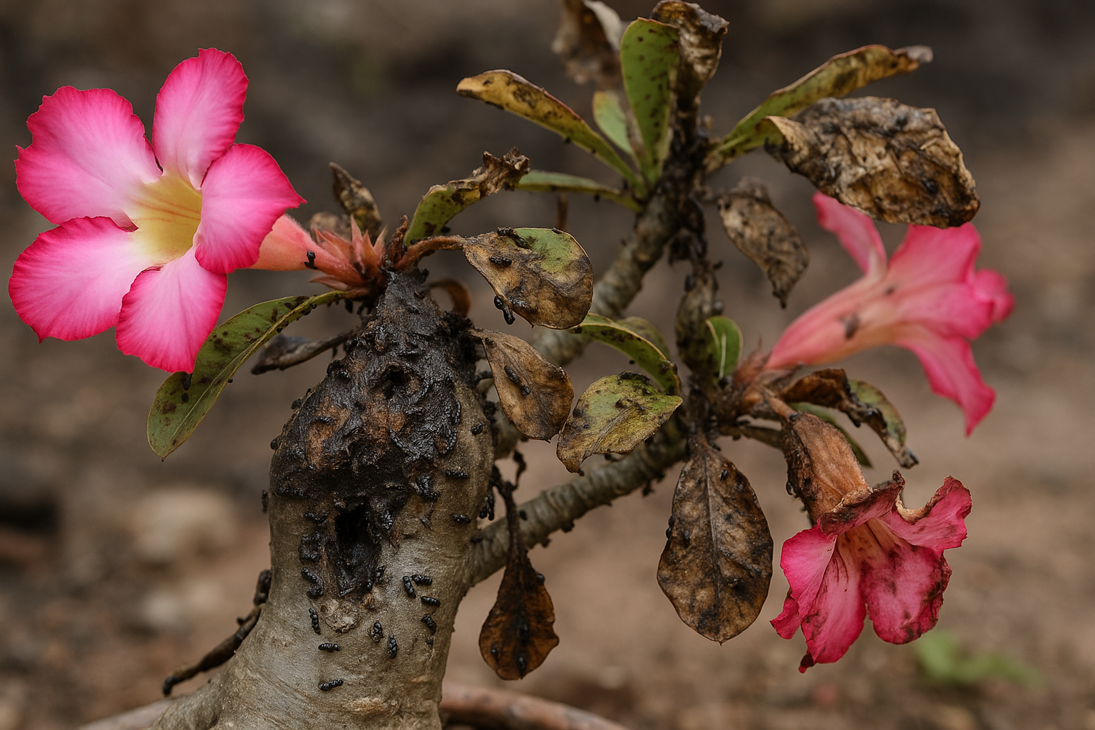 praga que destrói a Rosa do Deserto